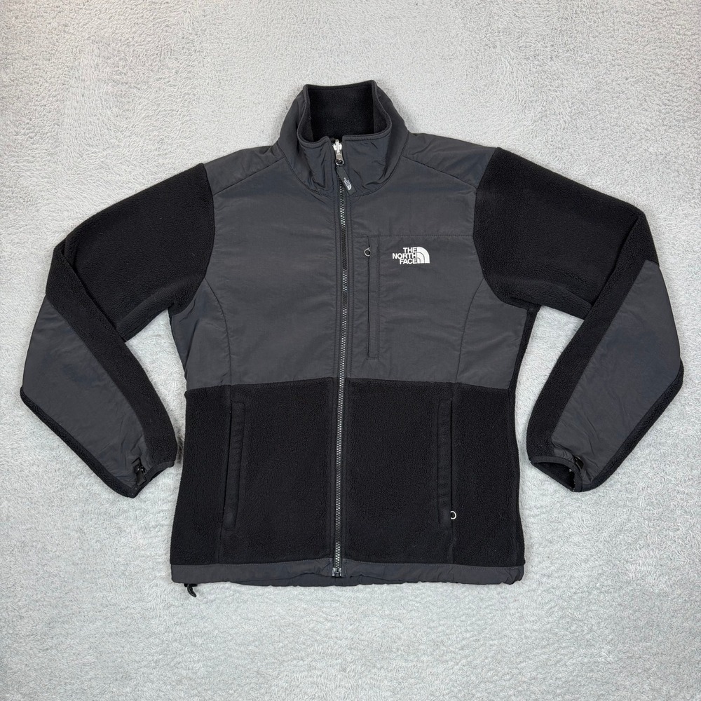Vintage Y2K The North Face Denali Polartec Fleece Jacket Womens M Black Gray